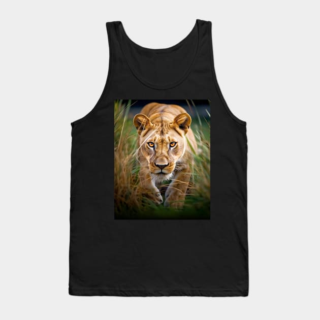 Lioness in the Grass Tank Top by CoolCarVideos